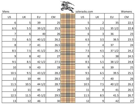 burberry sizing womens|burberry shoe size chart.